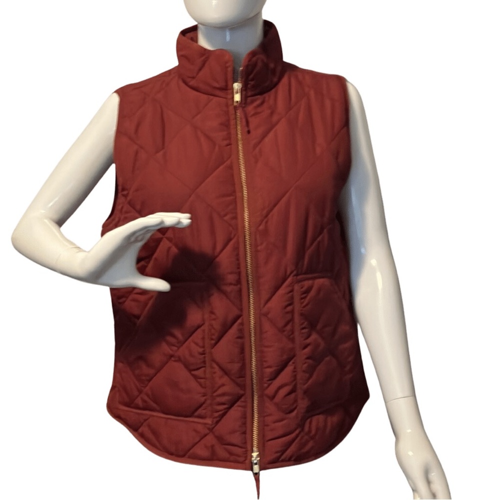 J Crew Burgundy Quilted Vest